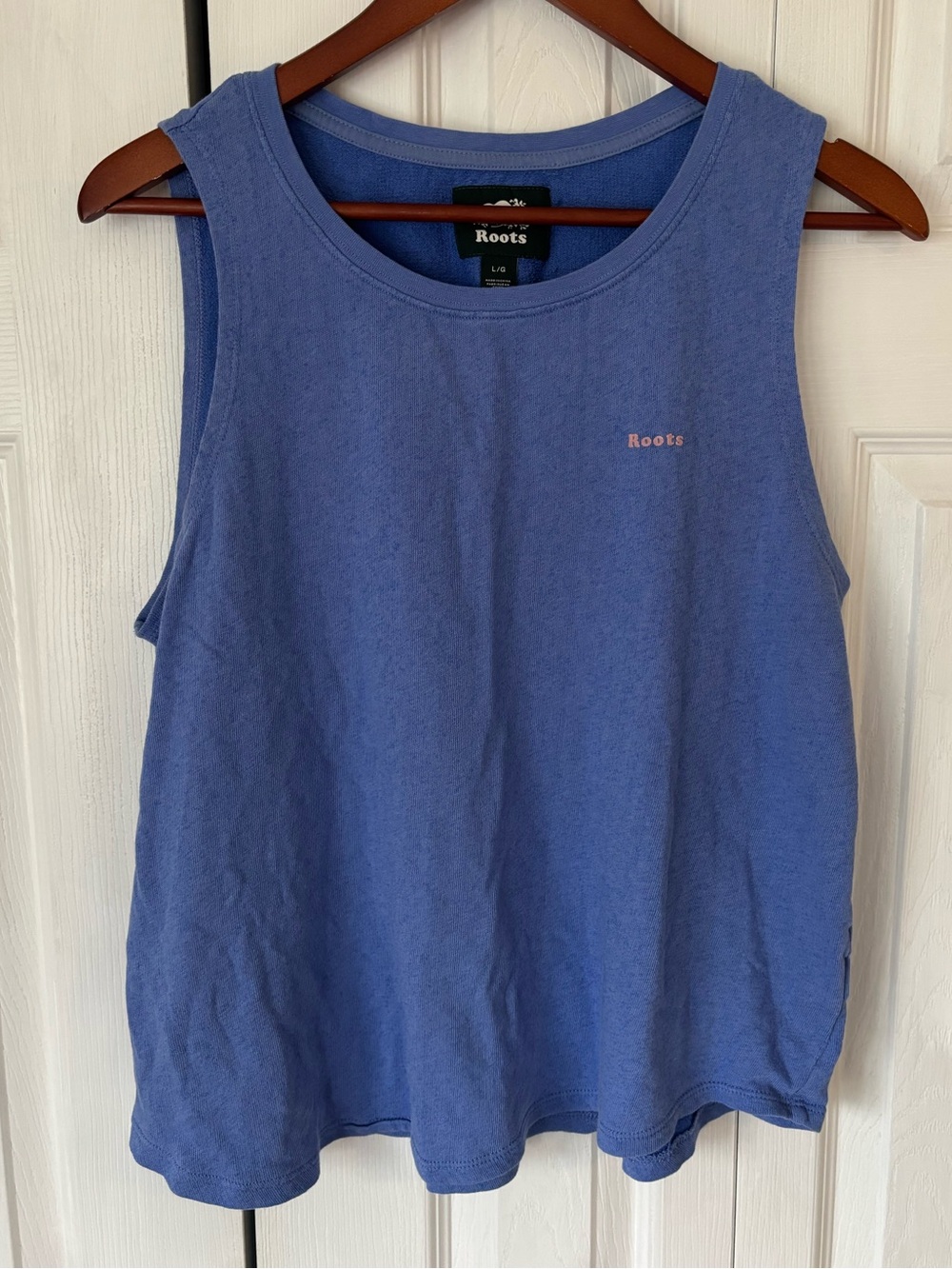 Roots Women’s Blue Cotton Tank Top Size Large